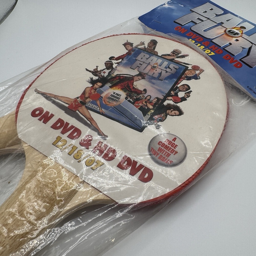 2007 Balls of Fury Movie Promotional 2 Ping Pong Paddle Lot Rare New Sealed